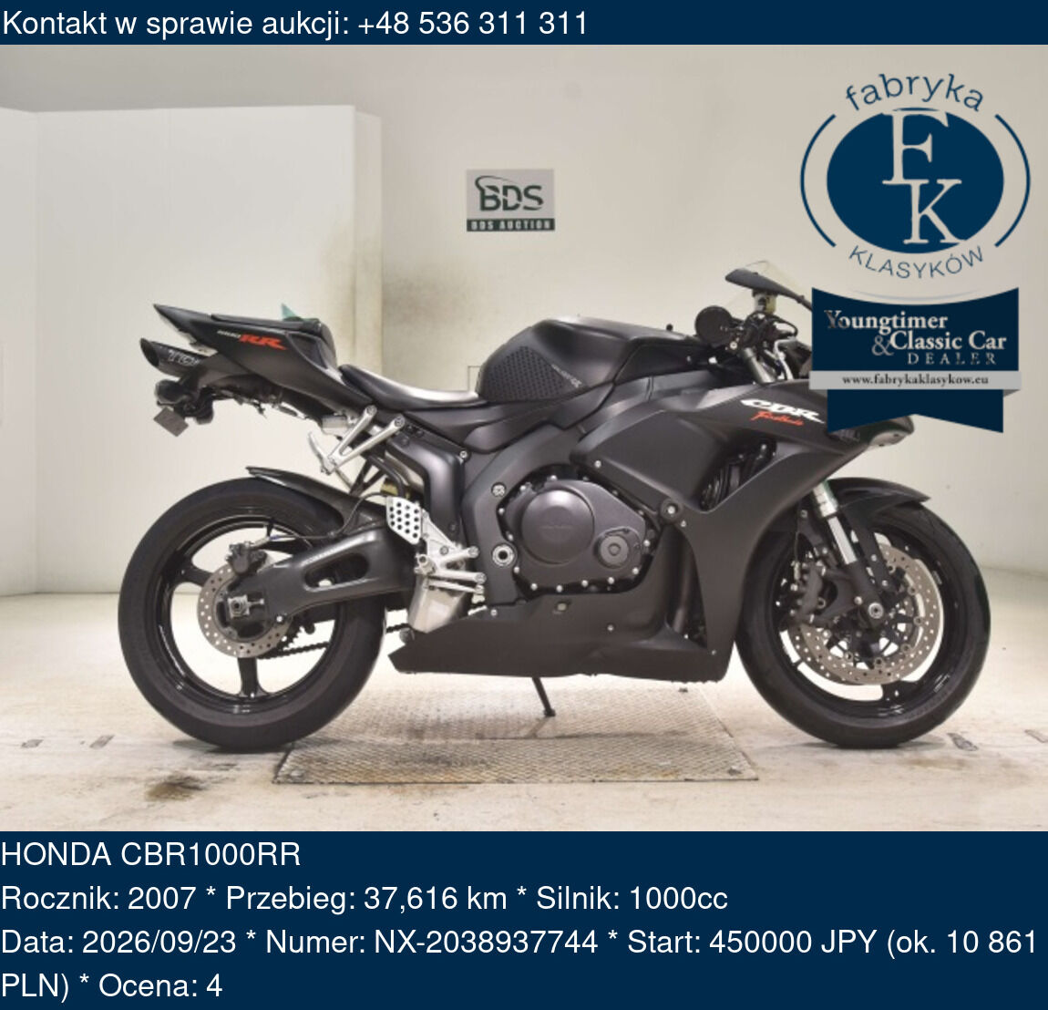 HONDA CBR1000RR 2007 - zdjęcie 2