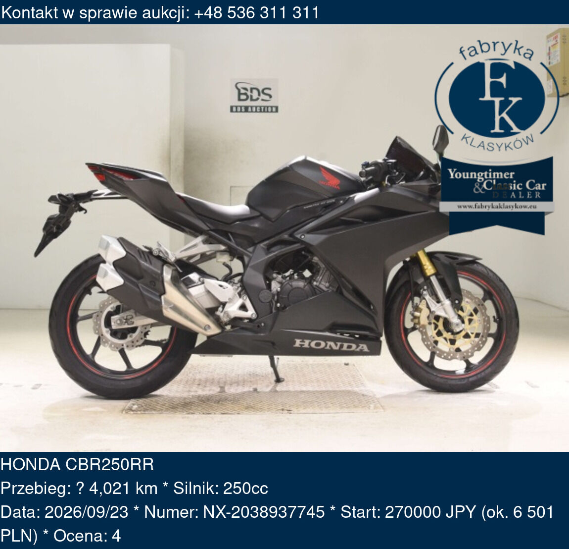 HONDA CBR250RR  - zdjęcie 2