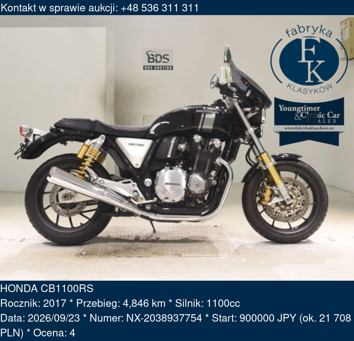 HONDA CB1100RS 2017 - zdjęcie 2