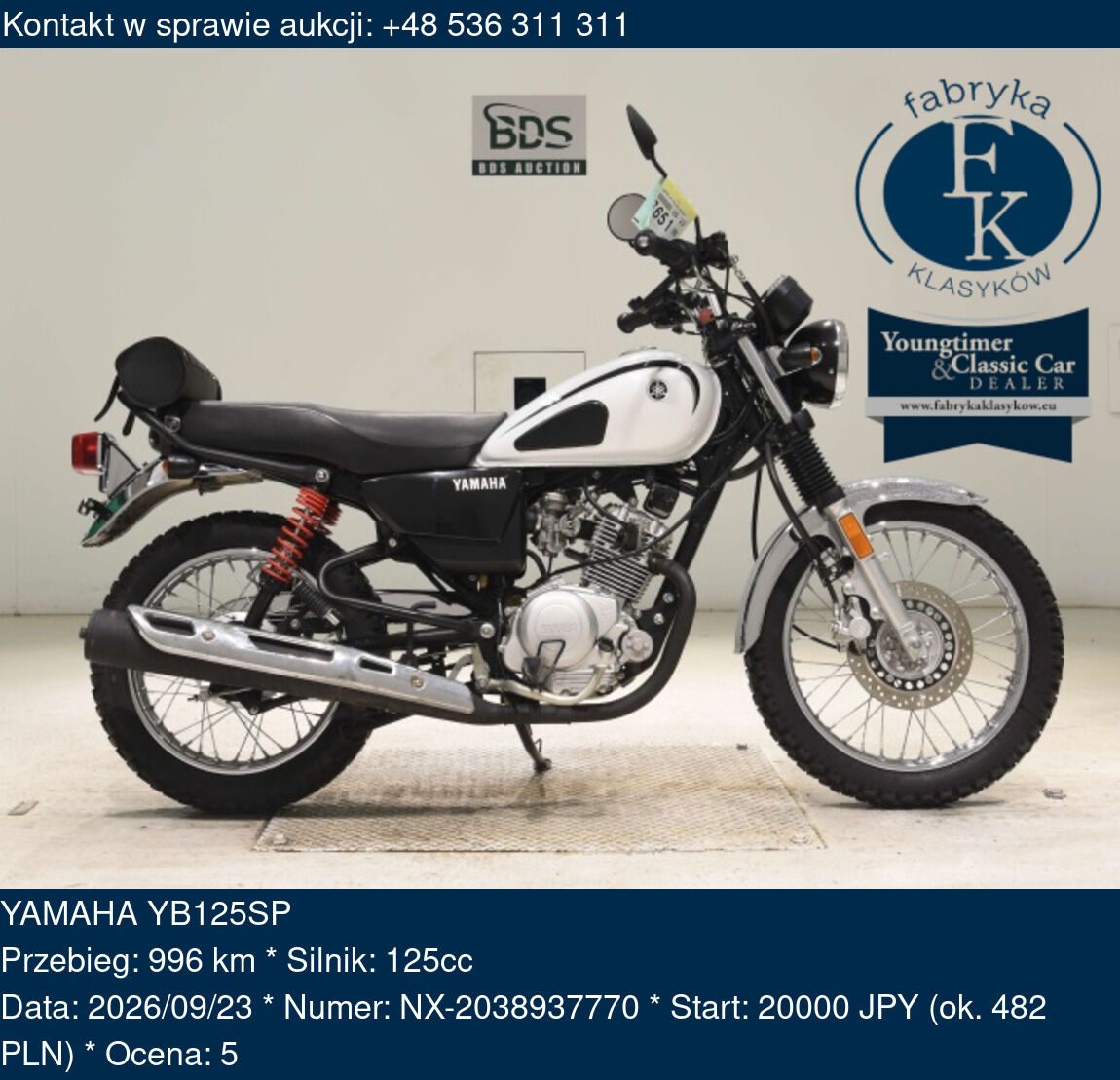 YAMAHA YB125SP  - zdjęcie 2