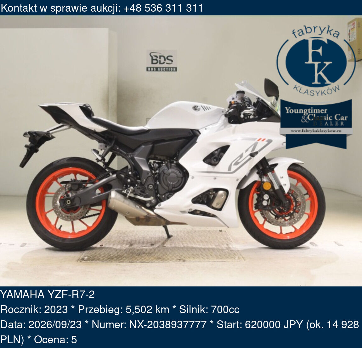 YAMAHA YZF-R7-2 2023 - zdjęcie 2