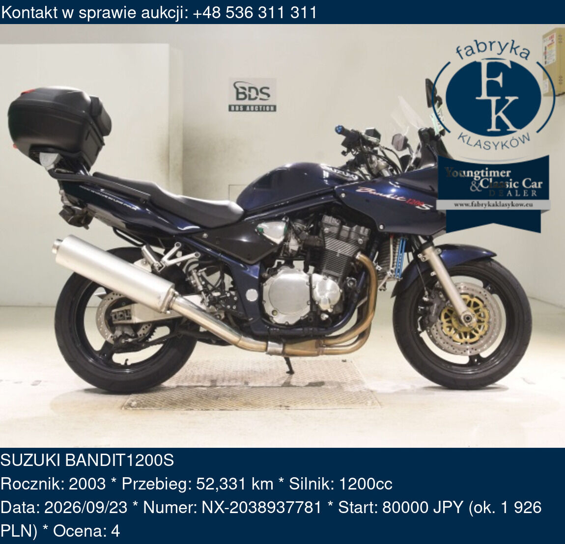 SUZUKI BANDIT1200S 2003 - zdjęcie 2