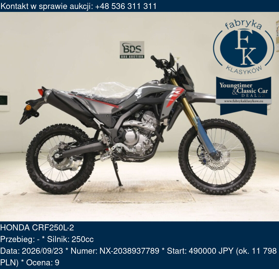 HONDA CRF250L-2  - zdjęcie 2