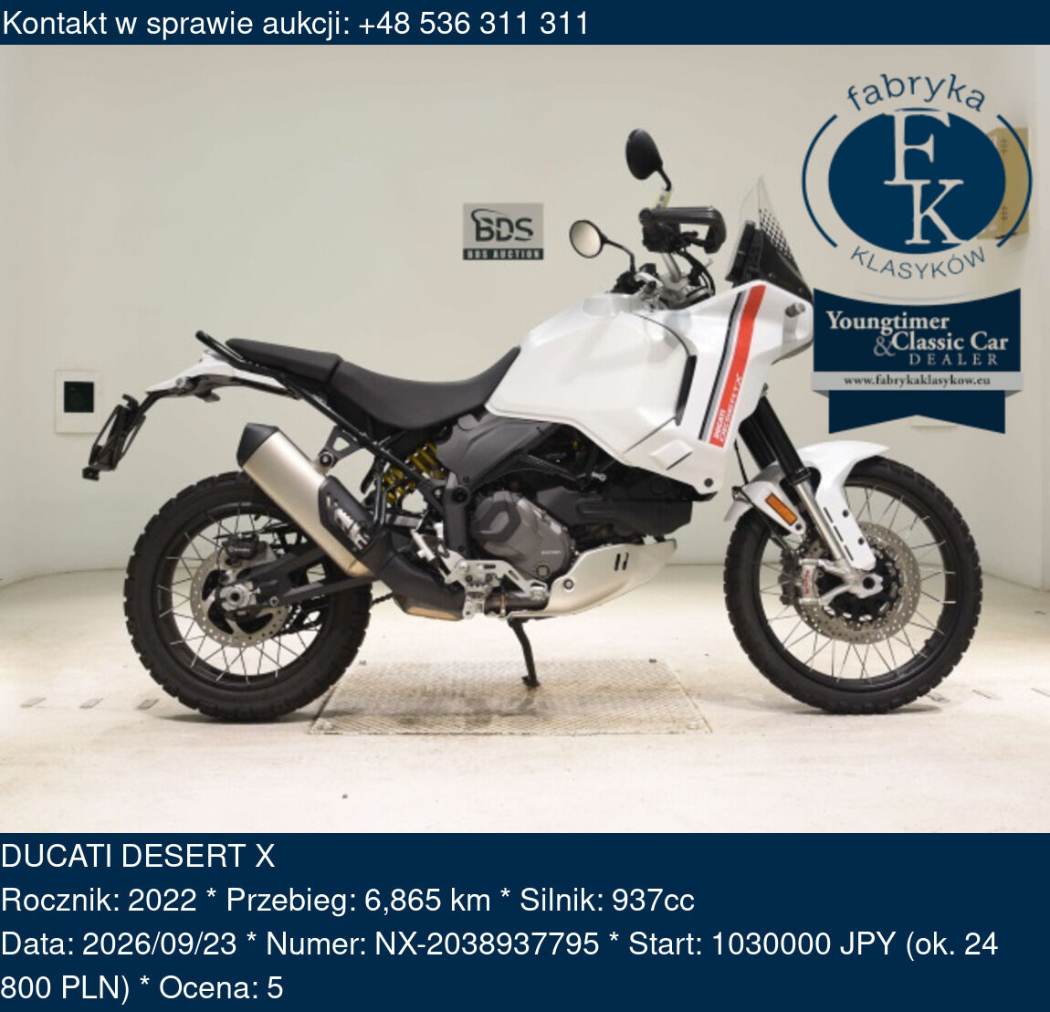 DUCATI DESERT X 2022 - zdjęcie 2