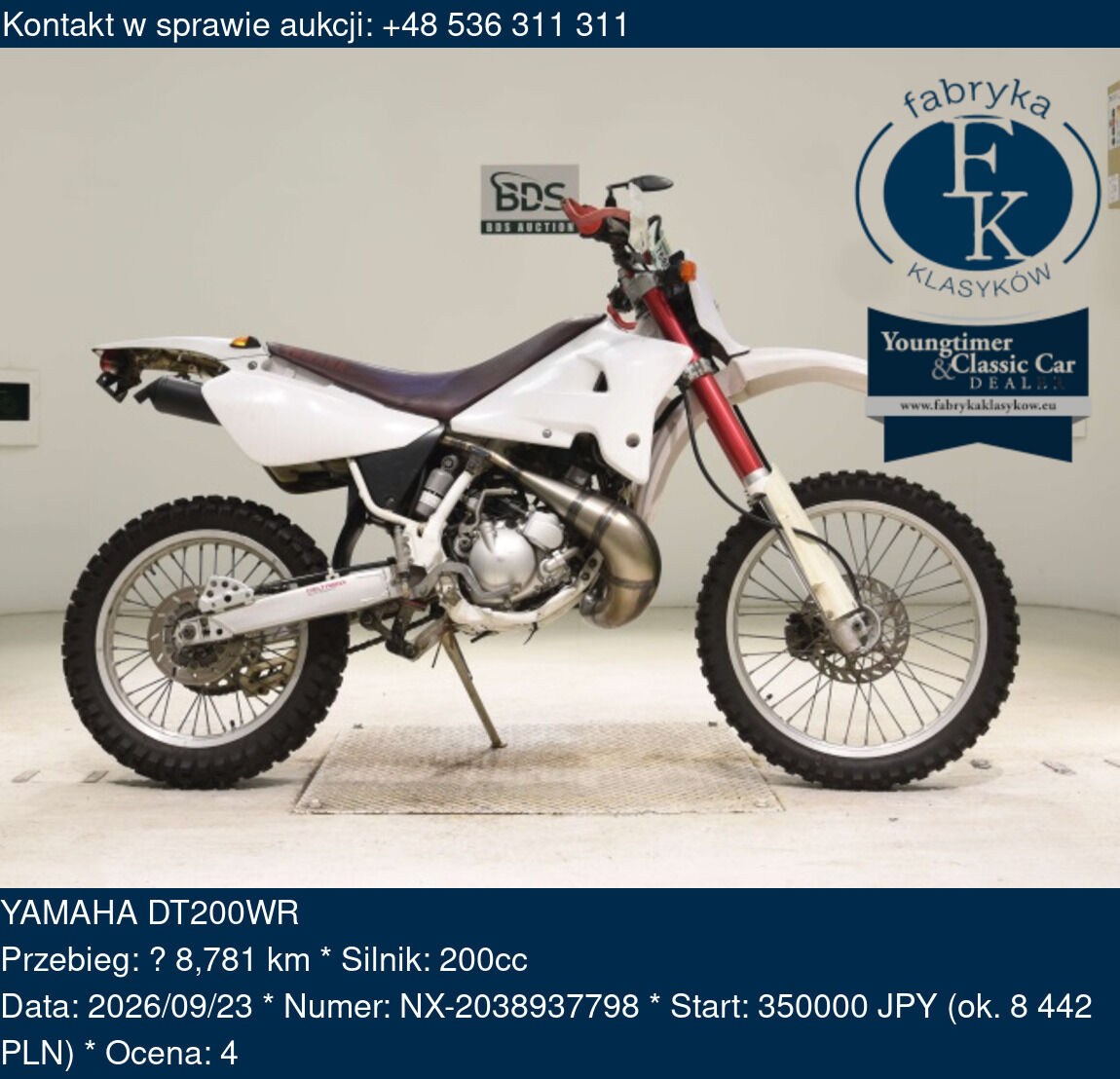 YAMAHA DT200WR  - zdjęcie 2