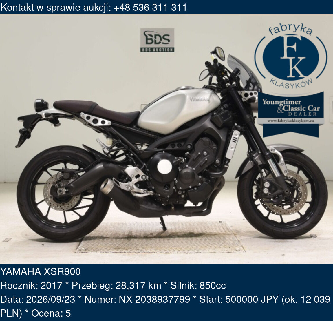 YAMAHA XSR900 2017 - zdjęcie 2