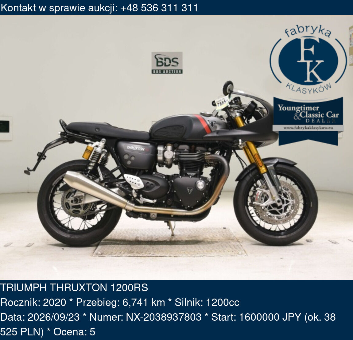TRIUMPH THRUXTON 1200RS 2020 - zdjęcie 2