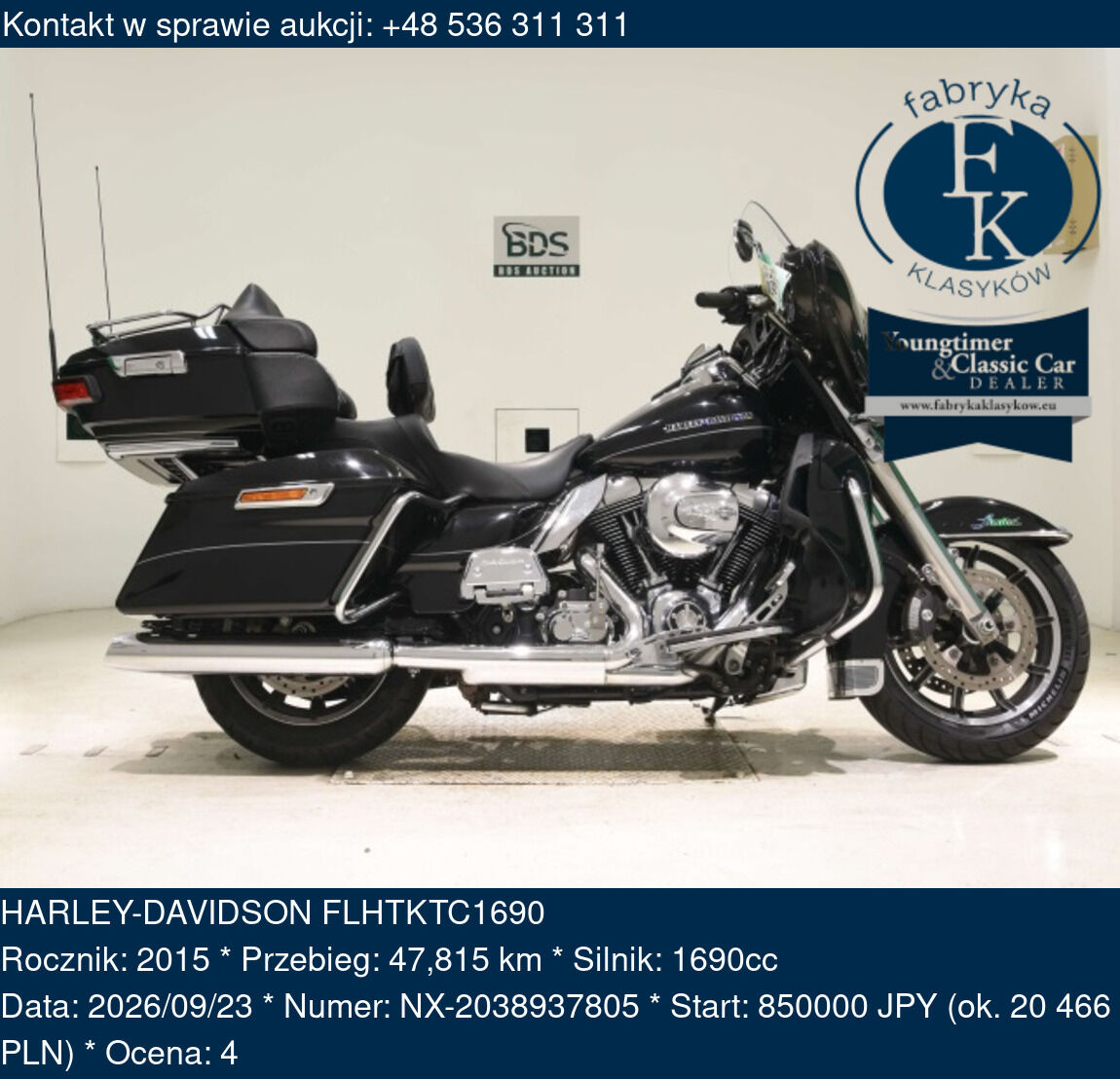 HARLEY-DAVIDSON FLHTKTC1690 2015 - zdjęcie 2