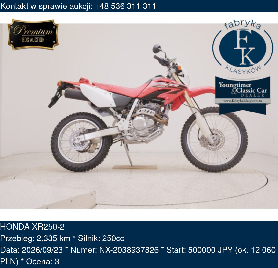 HONDA XR250-2  - zdjęcie 2