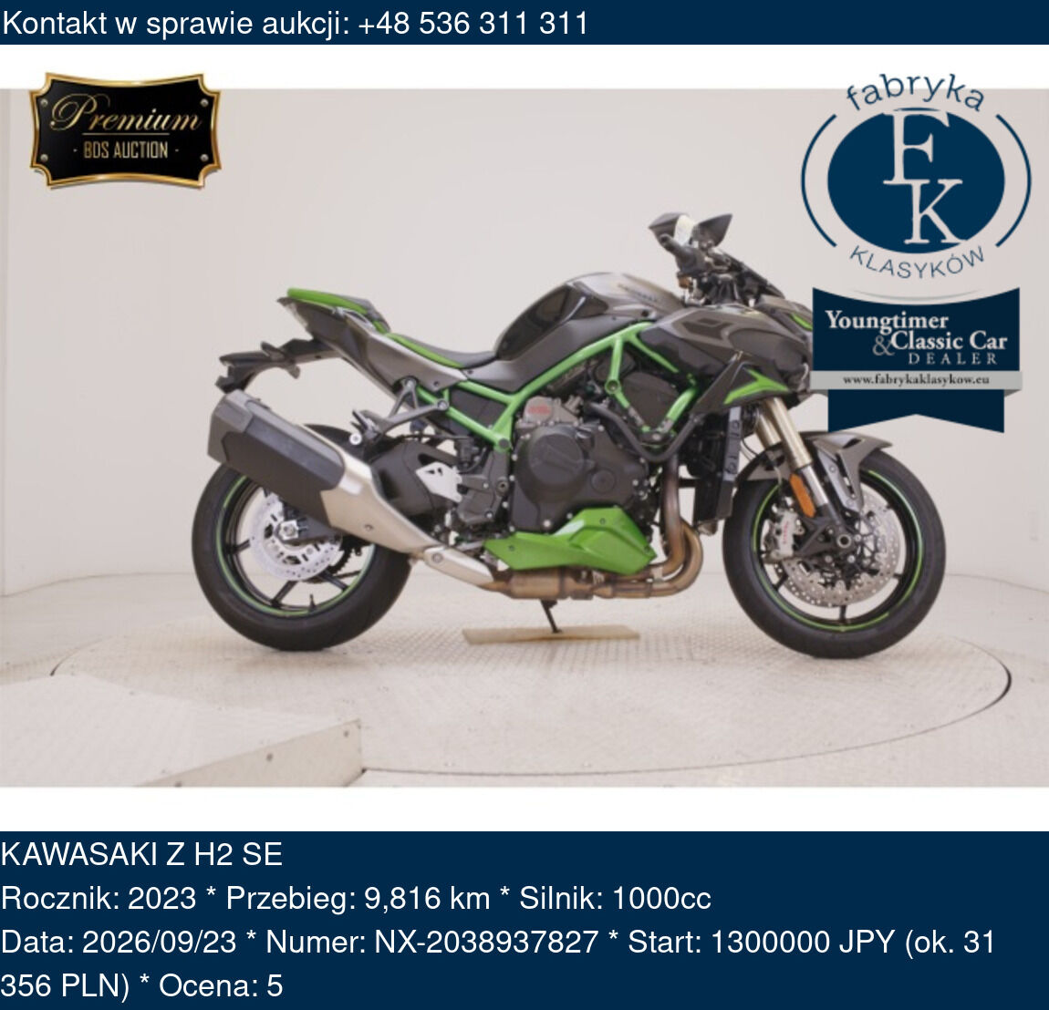 KAWASAKI Z H2 SE 2023 - zdjęcie 2