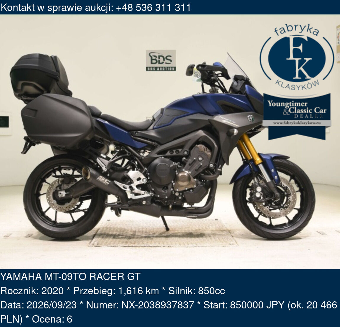 YAMAHA MT-09TO RACER GT 2020 - zdjęcie 2