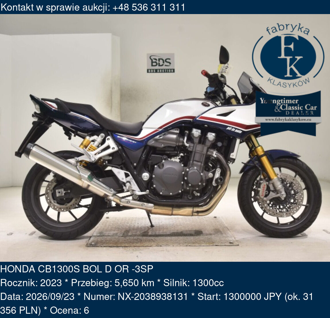 HONDA CB1300S BOL D OR -3SP 2023 - zdjęcie 2