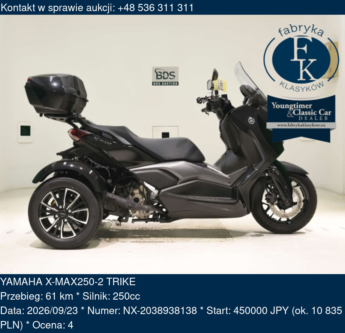 YAMAHA X-MAX250-2 TRIKE  - zdjęcie 2