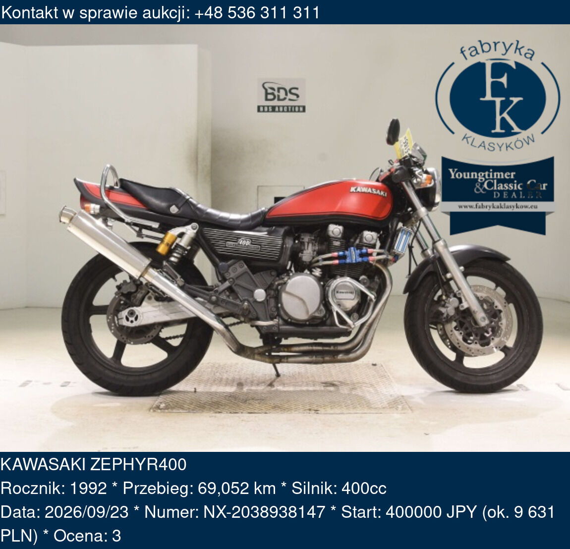 KAWASAKI ZEPHYR400 1992 - zdjęcie 2