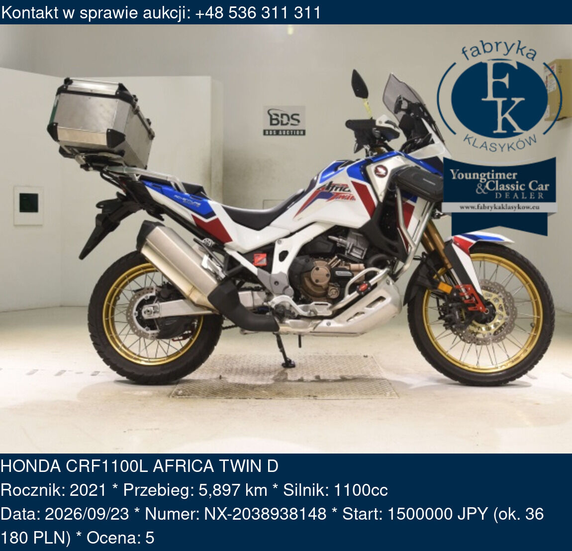 HONDA CRF1100L AFRICA TWIN D 2021 - zdjęcie 2