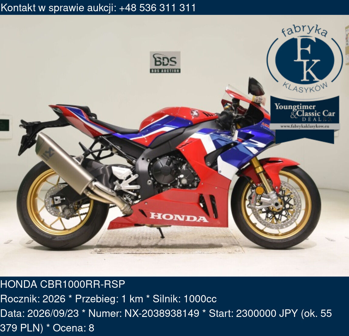 HONDA CBR1000RR-RSP 2026 - zdjęcie 2