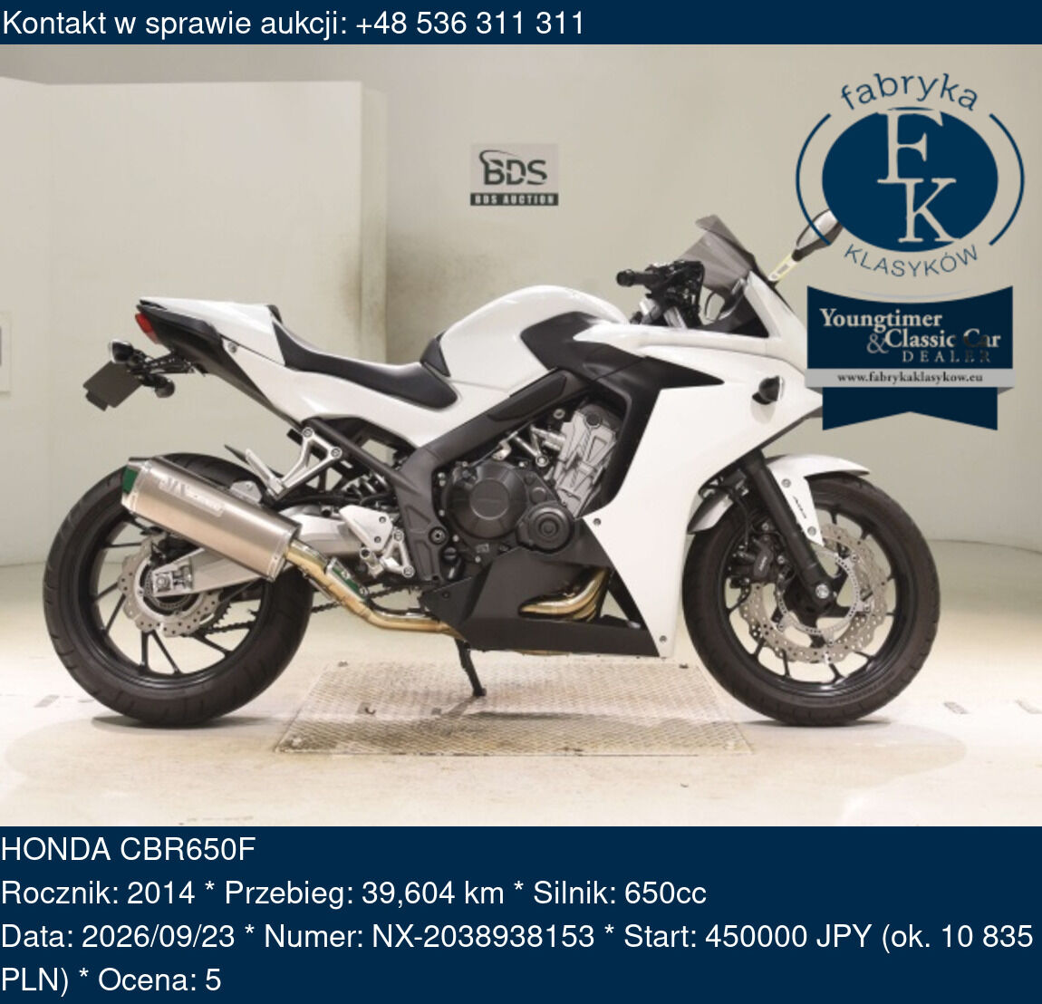 HONDA CBR650F 2014 - zdjęcie 2