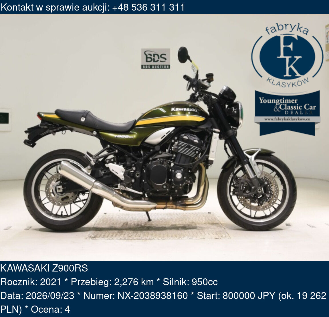 KAWASAKI Z900RS 2021 - zdjęcie 2
