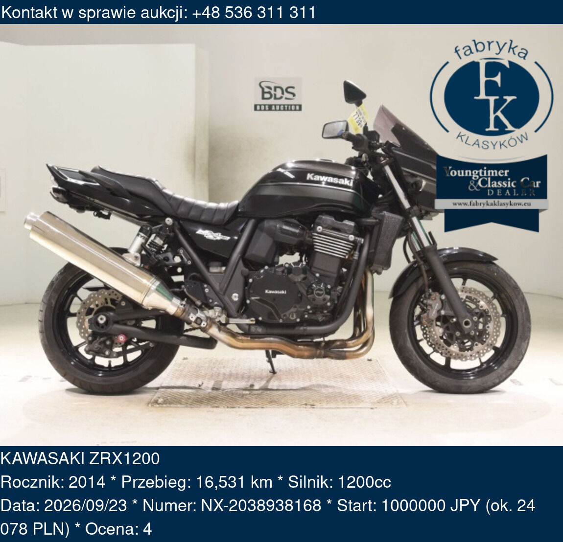KAWASAKI ZRX1200 2014 - zdjęcie 2