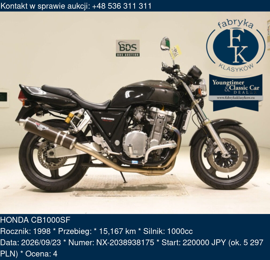 HONDA CB1000SF 1998 - zdjęcie 2