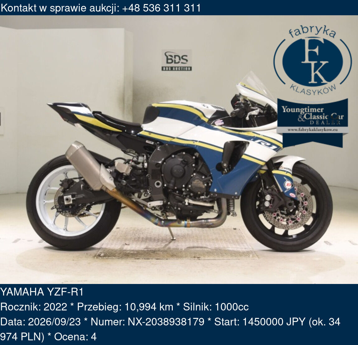 YAMAHA YZF-R1 2022 - zdjęcie 2
