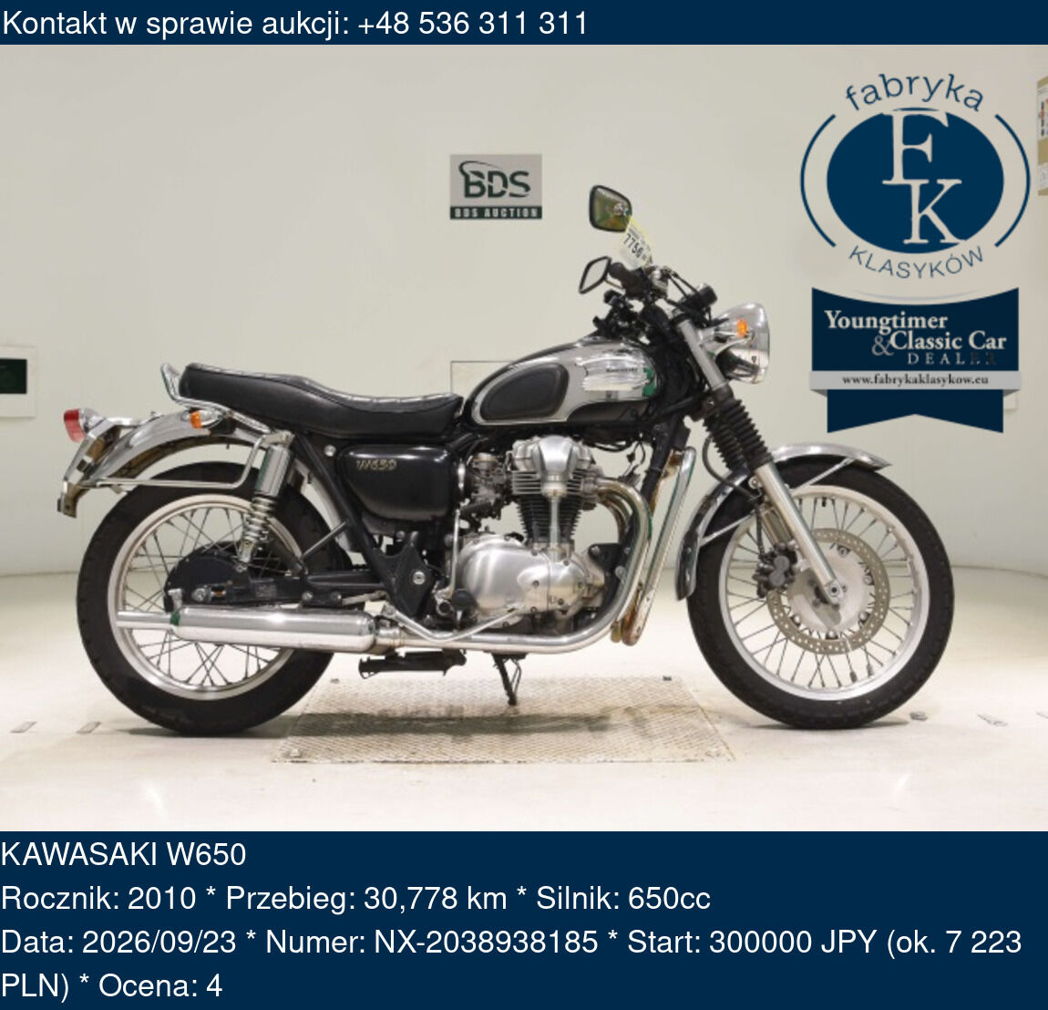 KAWASAKI W650 2010 - zdjęcie 2