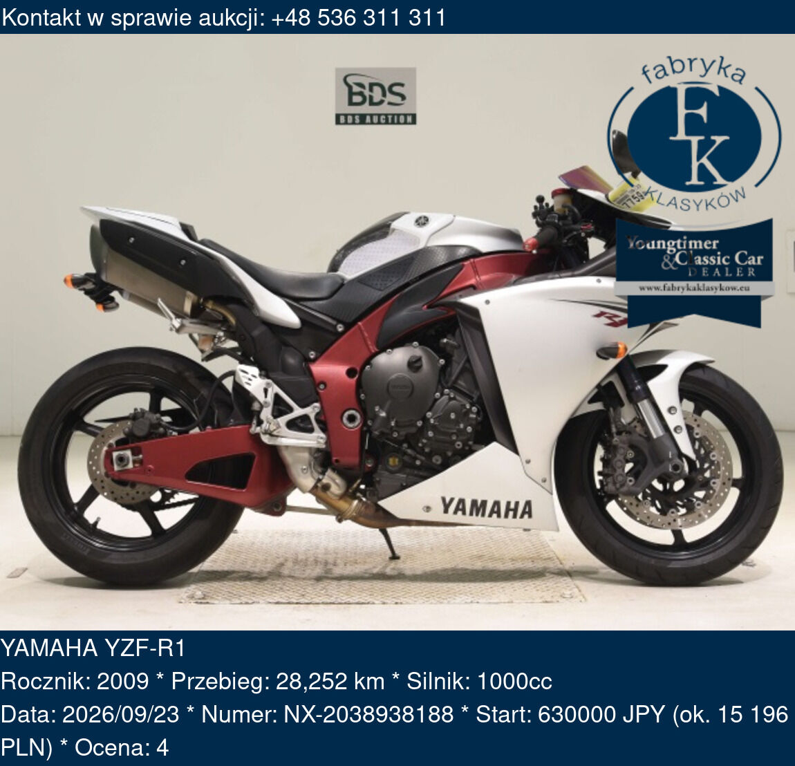 YAMAHA YZF-R1 2009 - zdjęcie 2