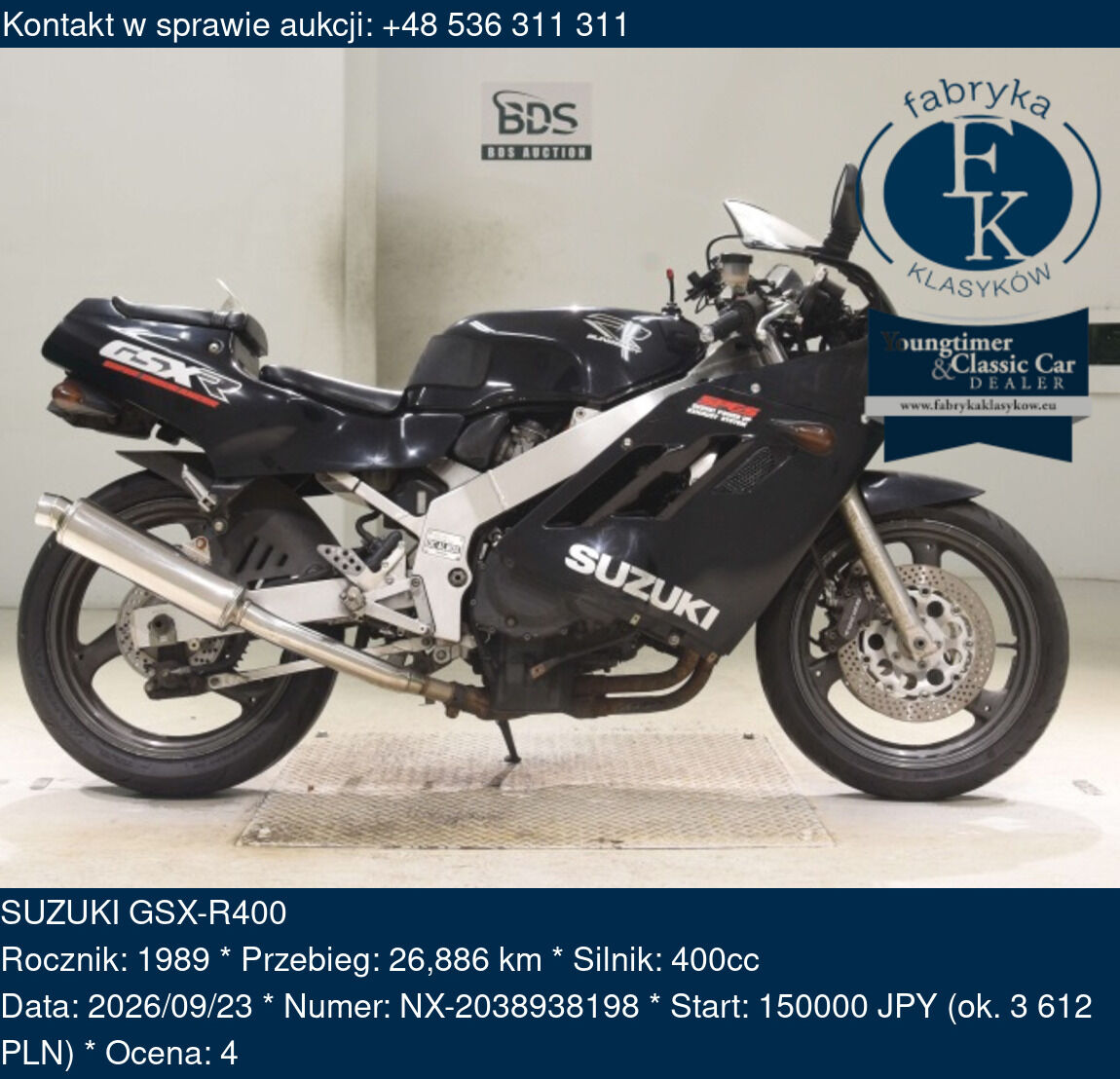 SUZUKI GSX-R400 1989 - zdjęcie 2