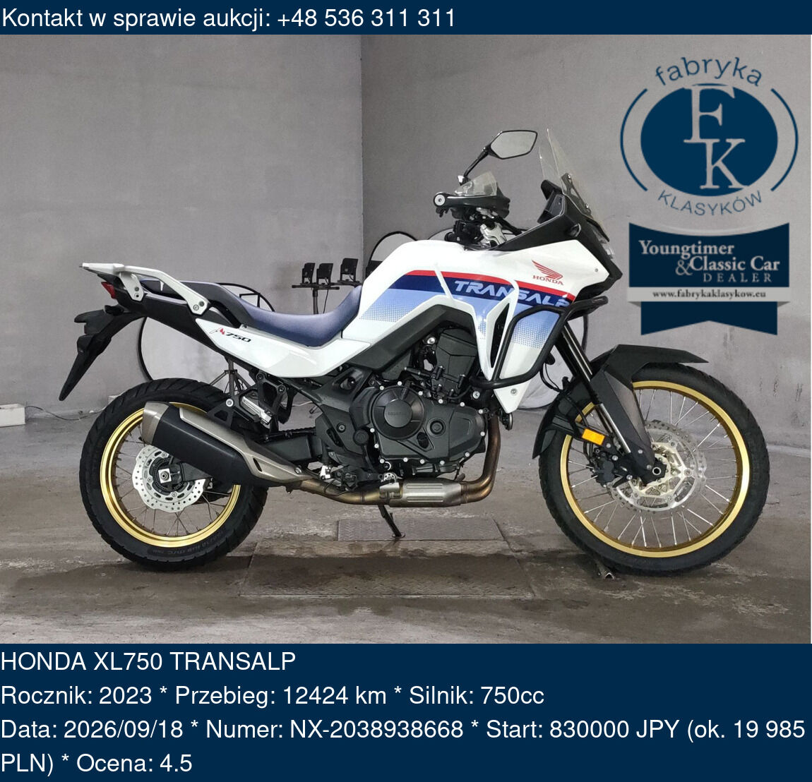 HONDA XL750 TRANSALP 2023 - zdjęcie 2