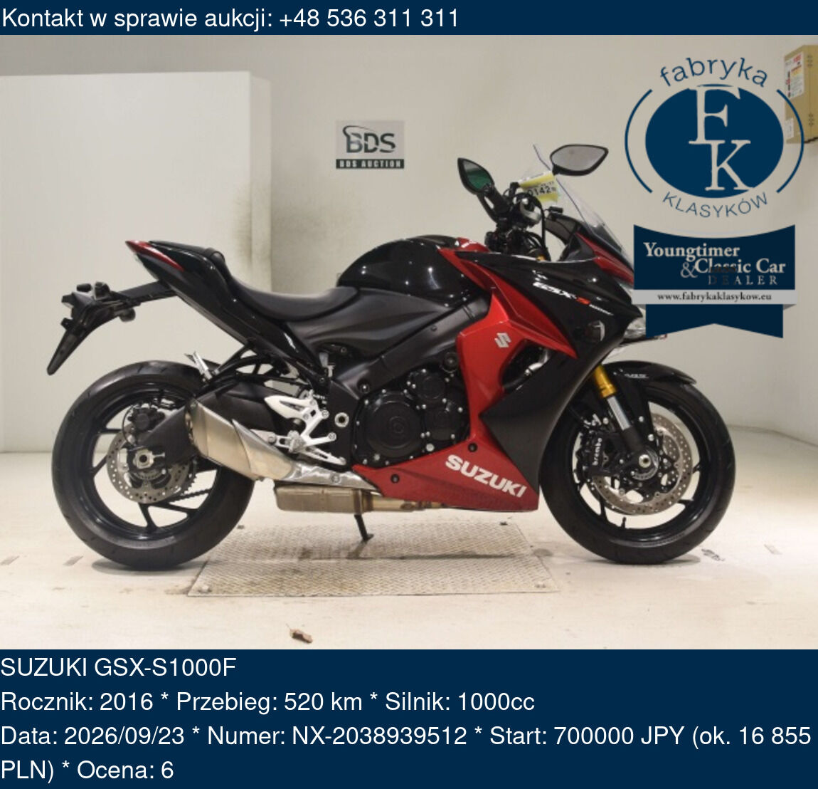 SUZUKI GSX-S1000F 2016 - zdjęcie 2