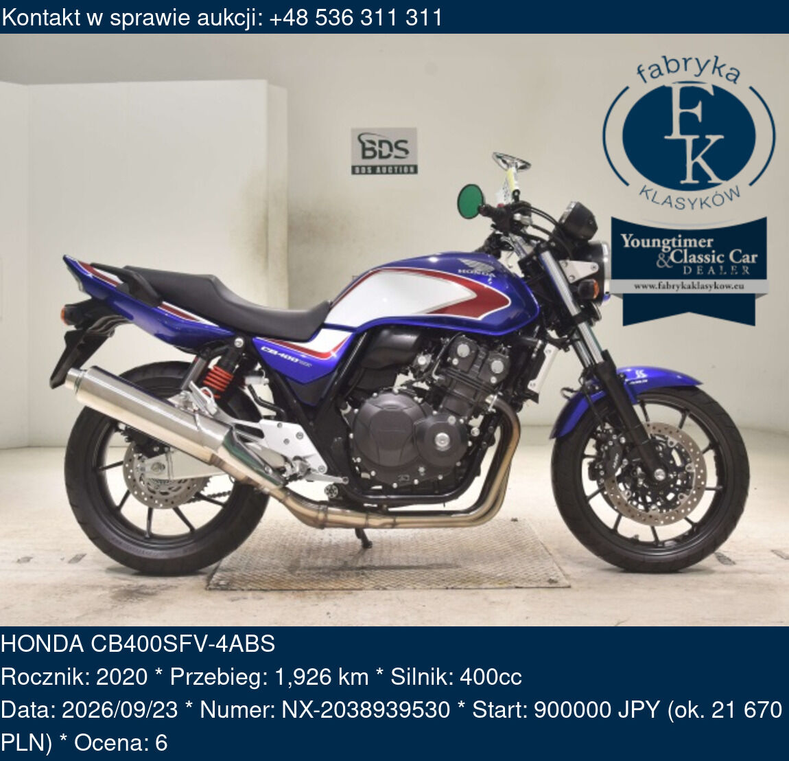 HONDA CB400SFV-4ABS 2020 - zdjęcie 2