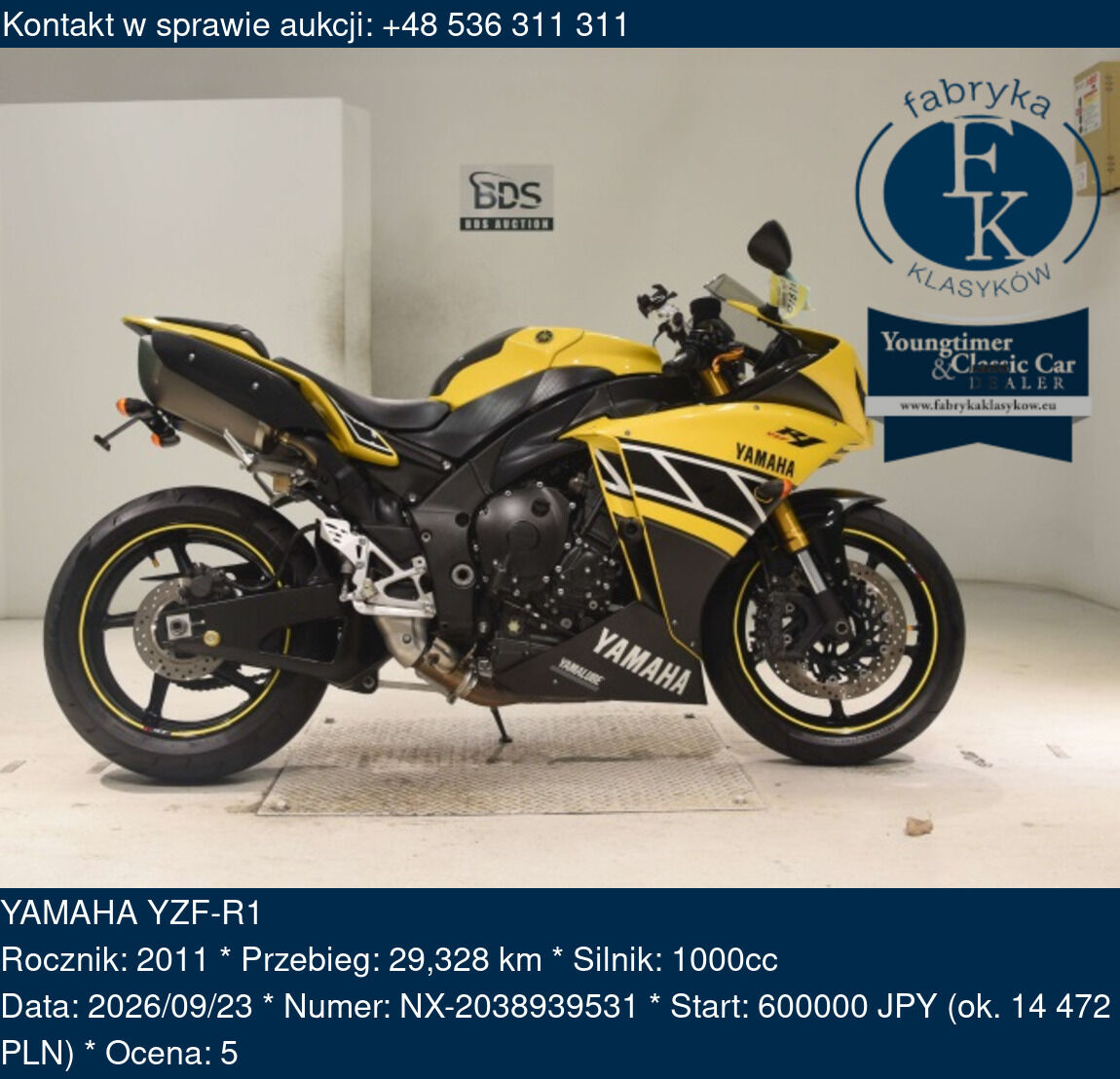 YAMAHA YZF-R1 2011 - zdjęcie 2
