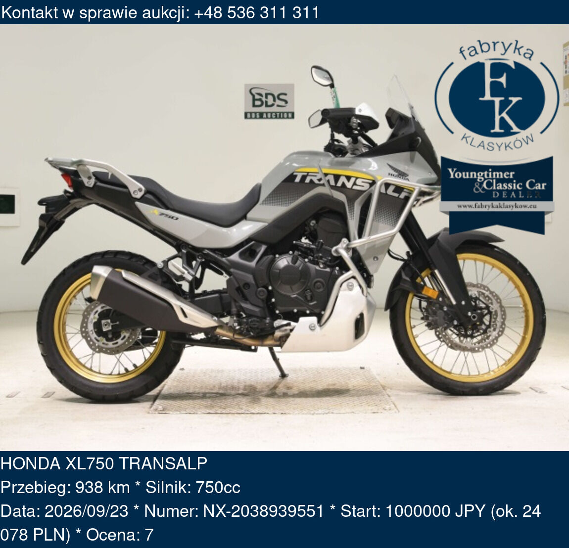 HONDA XL750 TRANSALP  - zdjęcie 2