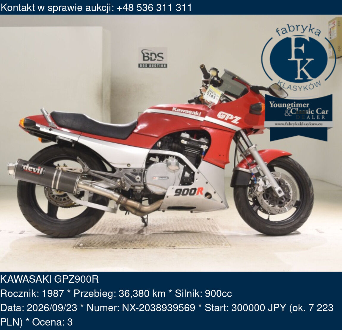 KAWASAKI GPZ900R 1987 - zdjęcie 2