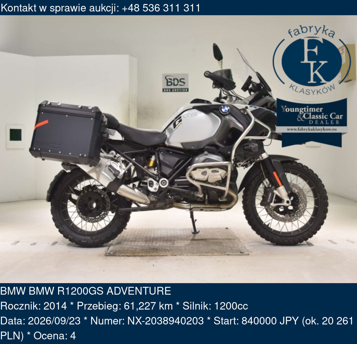 BMW BMW R1200GS ADVENTURE 2014 - zdjęcie 2