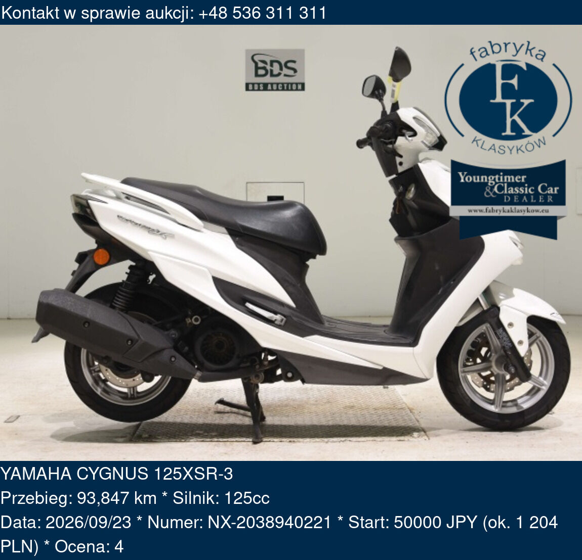 YAMAHA CYGNUS 125XSR-3  - zdjęcie 2
