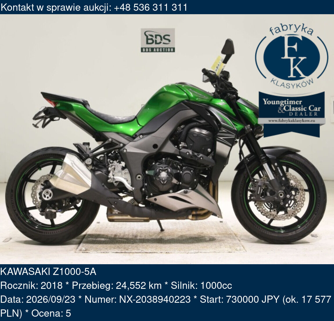 KAWASAKI Z1000-5A 2018 - zdjęcie 2