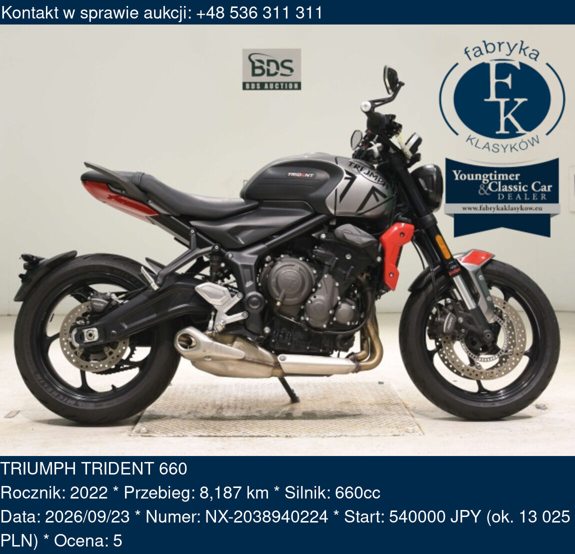 TRIUMPH TRIDENT 660 2022 - zdjęcie 2