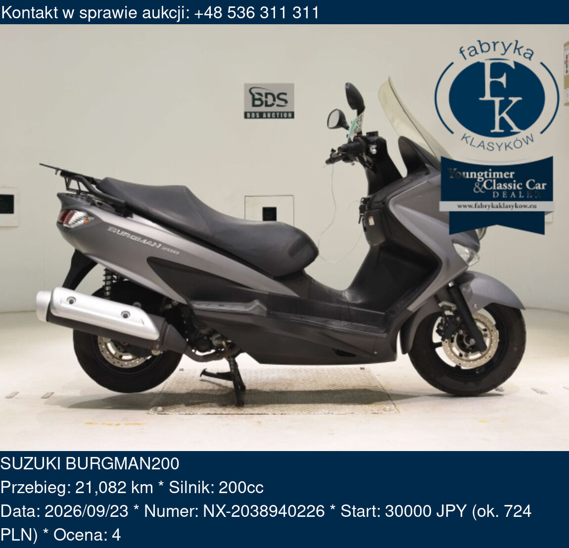 SUZUKI BURGMAN200  - zdjęcie 2