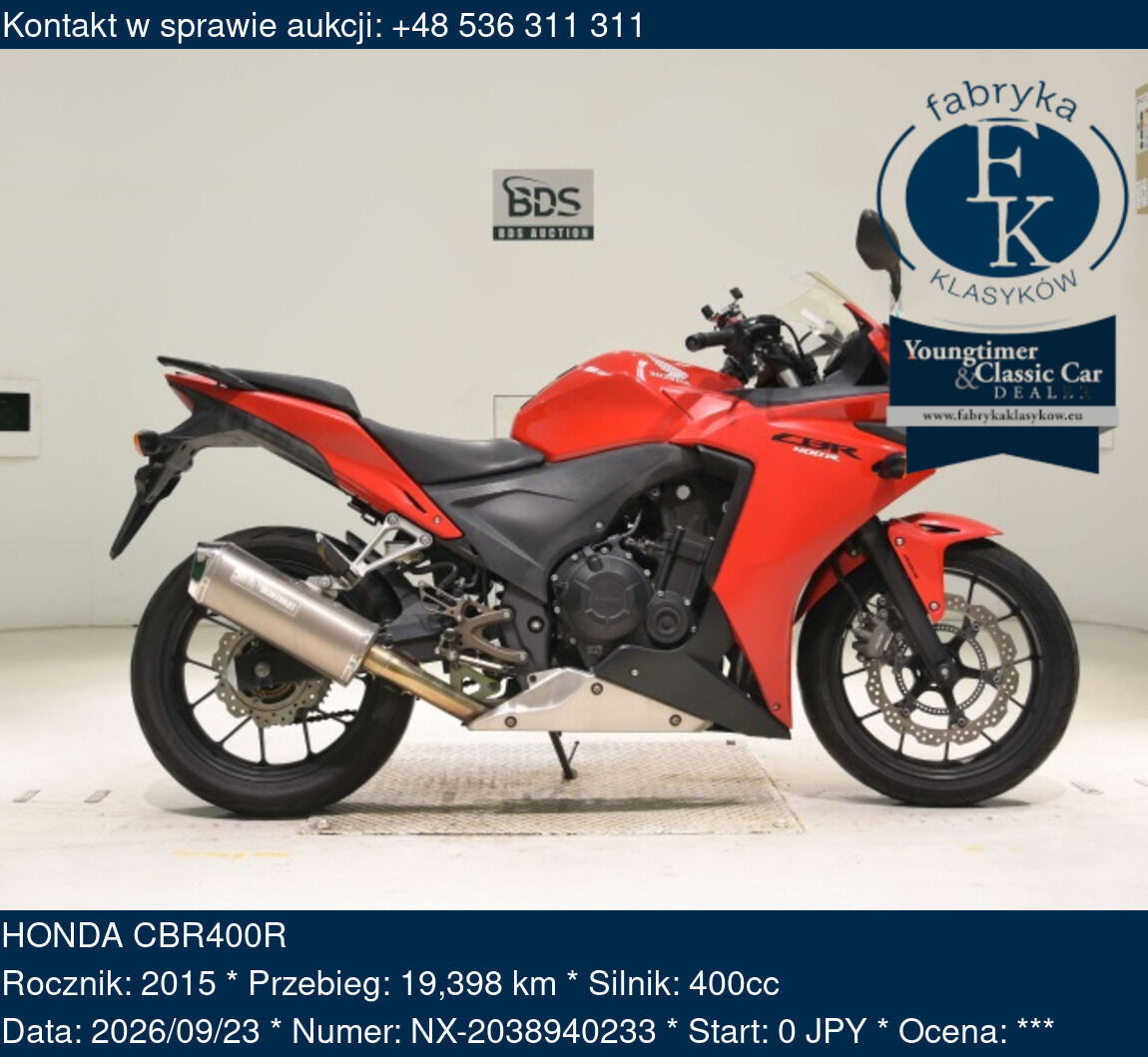 HONDA CBR400R 2015 - zdjęcie 2