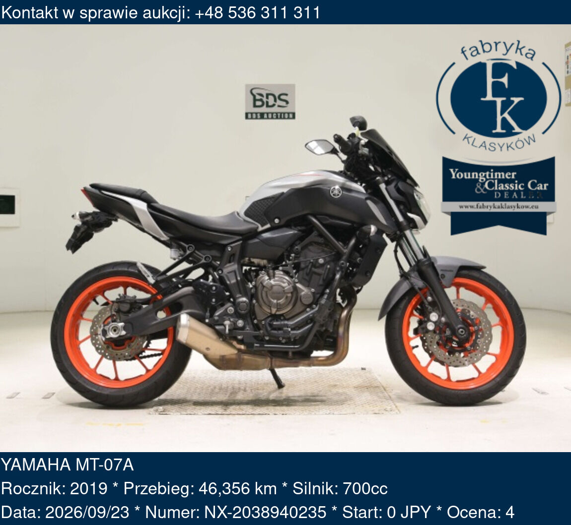 YAMAHA MT-07A 2019 - zdjęcie 2