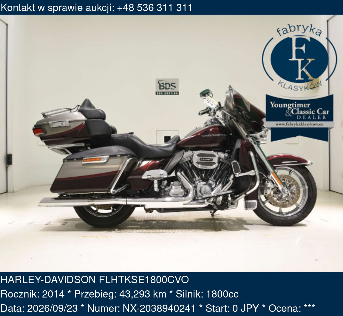 HARLEY-DAVIDSON FLHTKSE1800CVO 2014 - zdjęcie 2