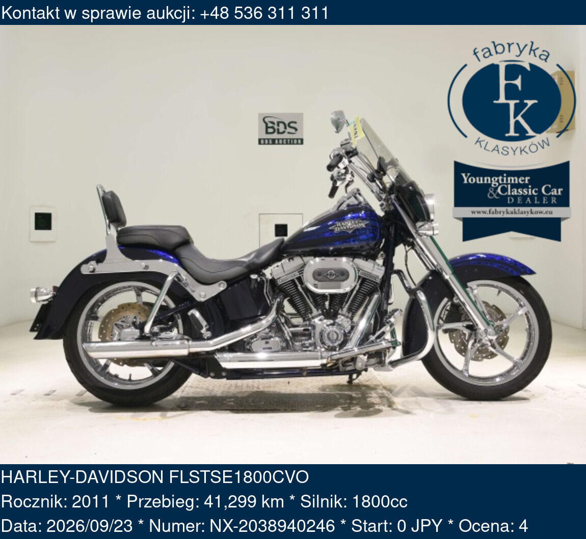 HARLEY-DAVIDSON FLSTSE1800CVO 2011 - zdjęcie 2