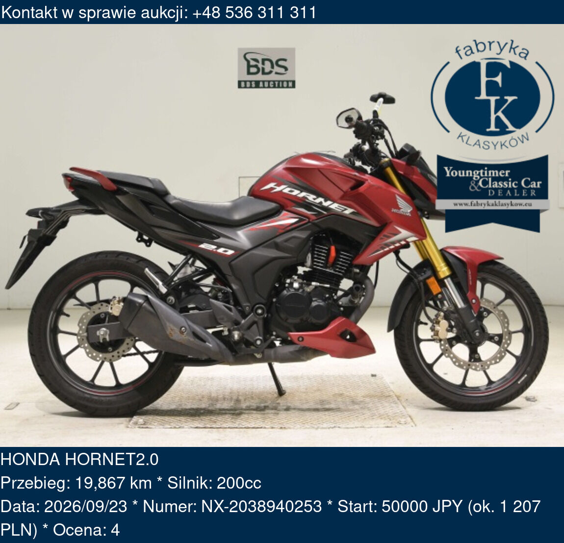 HONDA HORNET2.0  - zdjęcie 2