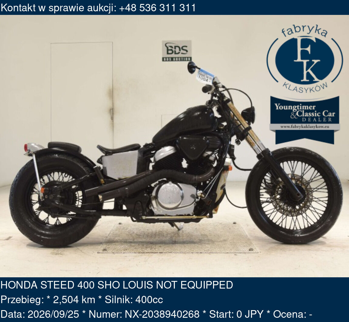 HONDA STEED 400 SHO LOUIS NOT EQUIPPED  - zdjęcie 2