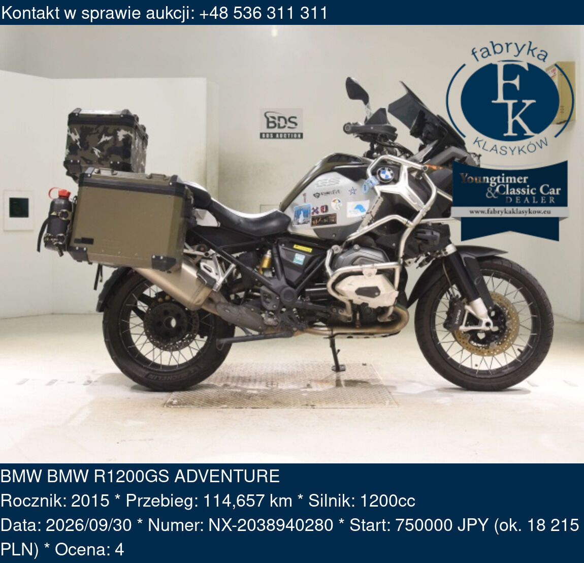 BMW BMW R1200GS ADVENTURE 2015 - zdjęcie 2