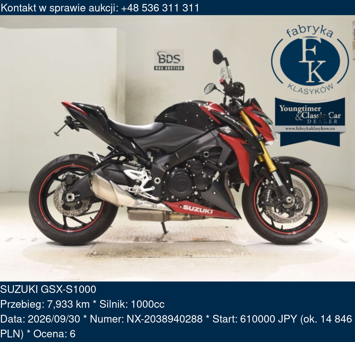 SUZUKI GSX-S1000  - zdjęcie 2