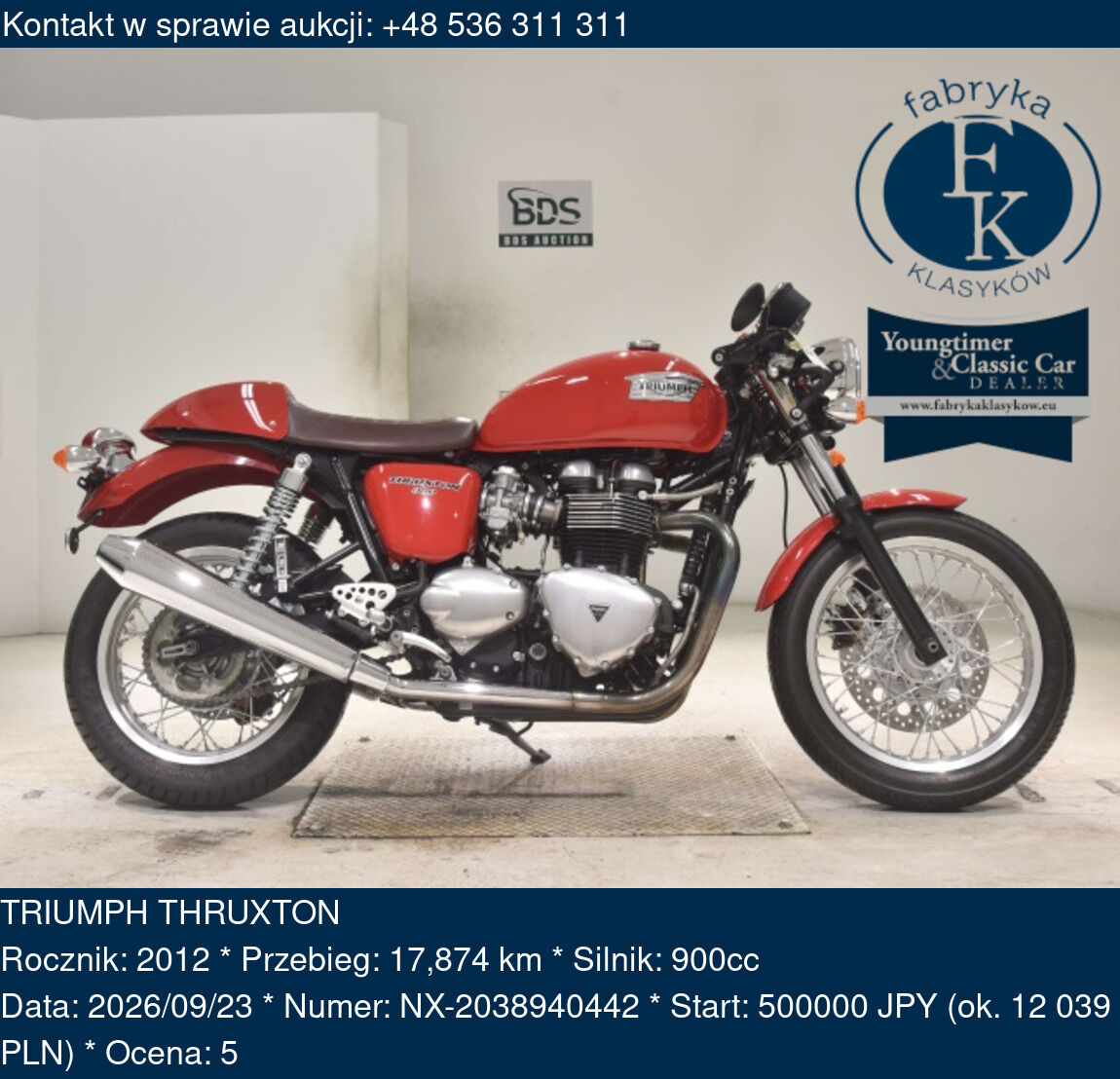 TRIUMPH THRUXTON 2012 - zdjęcie 2