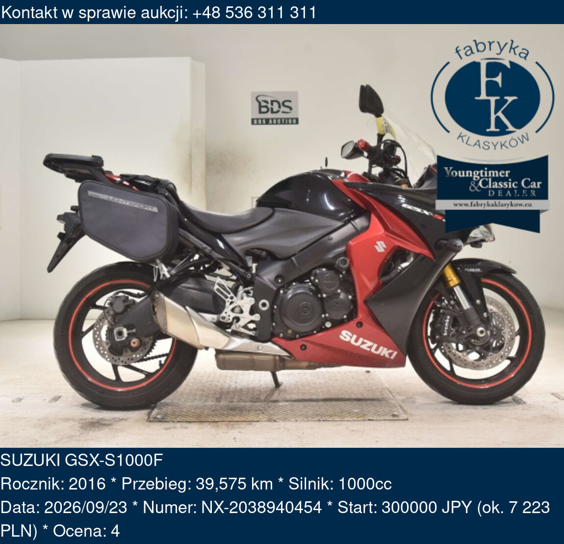 SUZUKI GSX-S1000F 2016 - zdjęcie 2