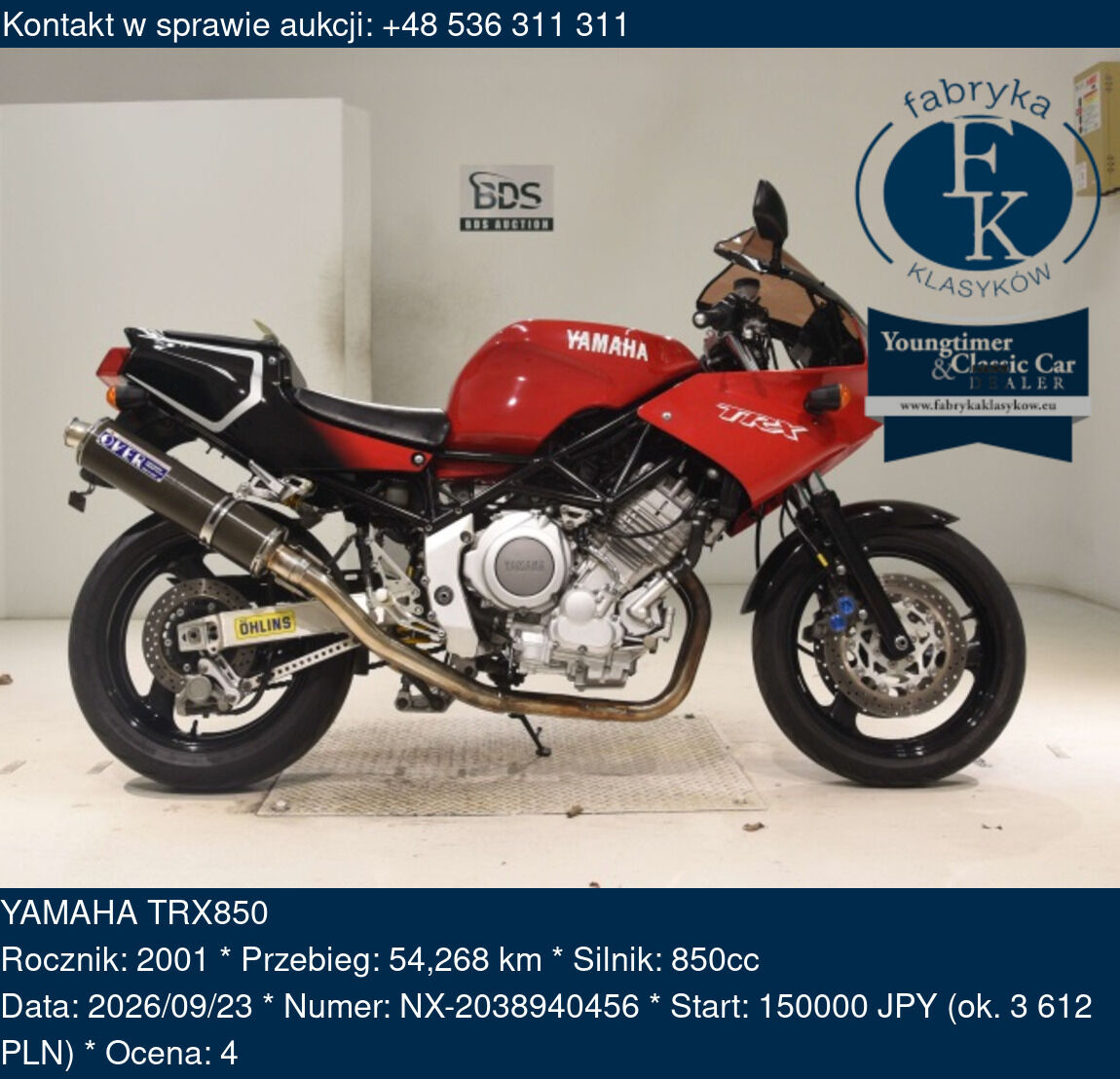 YAMAHA TRX850 2001 - zdjęcie 2
